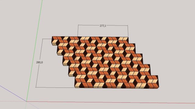 Изготовление 3D торцевой разделочной доски №17