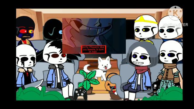 sans au's react to vhs sans vs underplayer