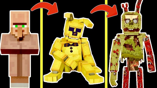 из ЖИТЕЛЯ в СКРАПТРАПА в МАЙНКРАФТ фнаф пять ночей с фредди майнкрафт fnaf minecraft five nights
