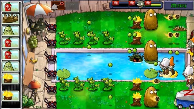 РАСТЕНИЯ против ЗОМБИ или PLANTS vs ZOMBIES. Серия 16. Водоросли и Стеноорех на страже