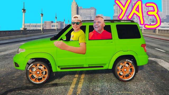 Развалился УАЗ ПАТРИОТ в GTA5! Едем без капота и дверей против Полиции