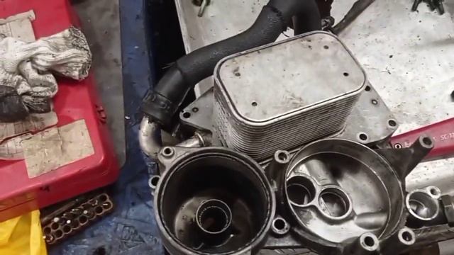 Течь масла Touareg 3.0 TDI мотор BKS