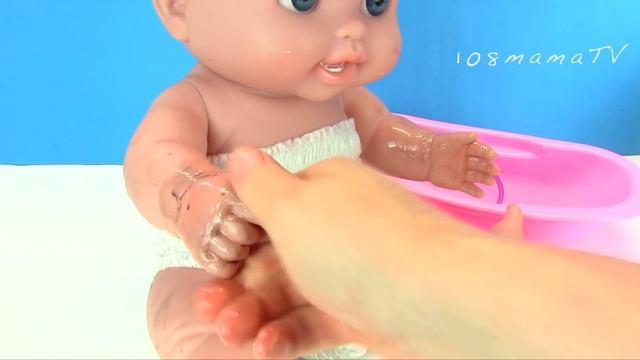 Большая Кукла Лулу Не Умеет Мыть Ручки Мультики Как Мама Играет в Куклы беби Бон 108mamatv