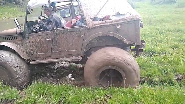 Первая покатушка. Газ 69 на ободрышах