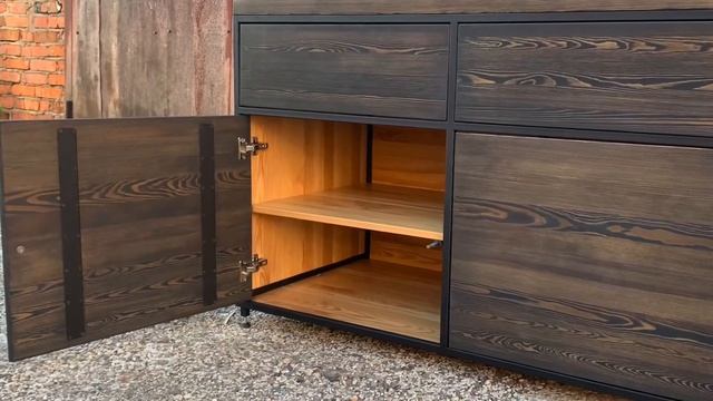 КУХНЯ КОМОД ИЛИ ТУМБА В СТИЛЕ LOFT ИЗ МАССИВА ДЕРЕВА И МЕТАЛЛА