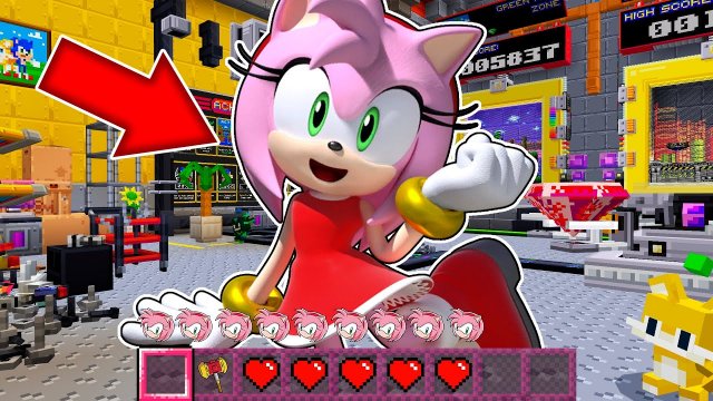 Как играть за ЭМИ РОУЗ в майнкрафт ? Превращения AMY ROSE MINECRAFT SONIC
