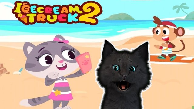 КУШАЕМ МОРОЖЕНОЕ НА ПЛЯЖЕ С С ГОВОРЯЩИМ СУПЕР КОТОМ ( ИГРА для ДЕТЕЙ ) Dr. Panda Ice Cream Truck 2