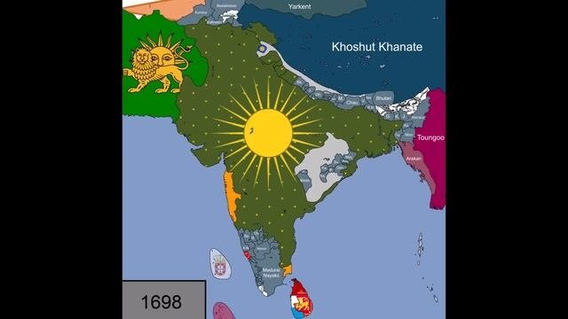 The History of India in Flags: 1320-2023
