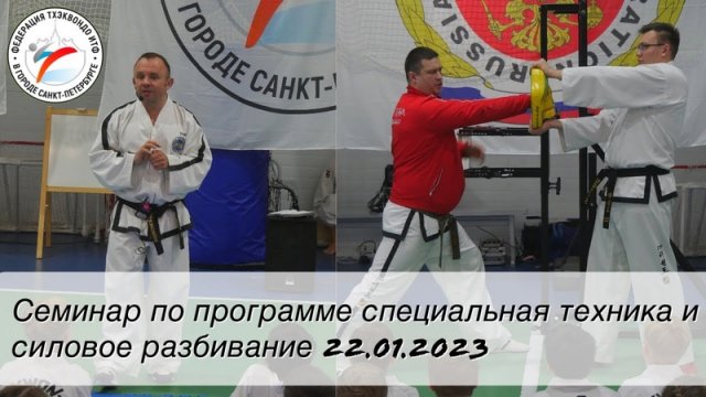 Семинар по программам тхэквондо ИТФ специальная техника и силовое разбивание 2023