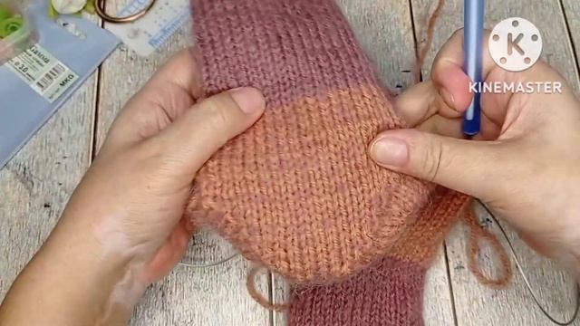 Вяжем спицами носки с пяткой Стронг...