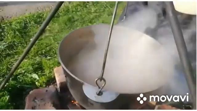 Домашняя утка с картошкой на Костре