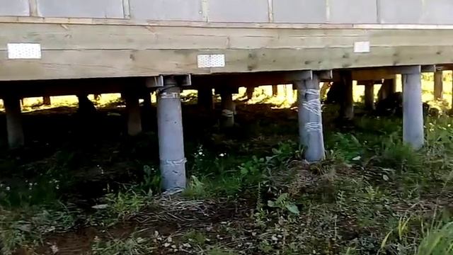 № 48. Фундамент свайный на сваях ТИСЭ. Соломенный дом.