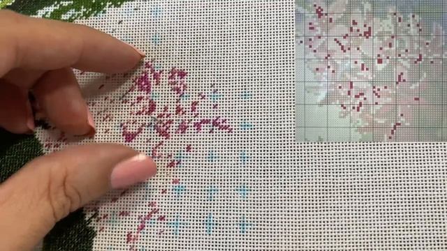 ПЕТИТ ПОЛУКРЕСТ КАК Я ВЫШИВАЮ/ЖИВОЙ ПРОЦЕСС ВЫШИВКИ