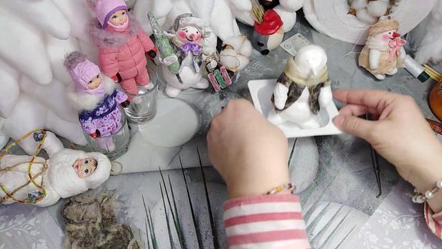 Снеговик из ваты! Урок второй!