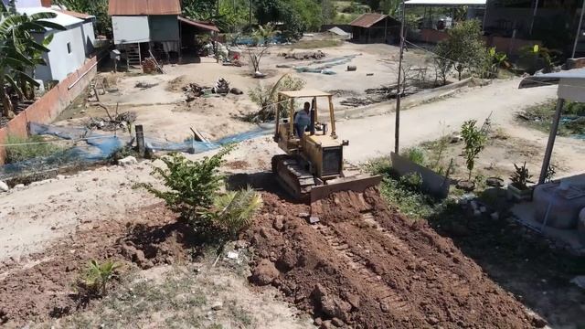 Best Absolutely Processing Operator Skills Bulldozer Moving Of Dirt with Dump Truck Loading Dirt