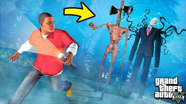 СИРЕНОГОЛОВЫЙ И СЛЕНДЕРМЕН ОХОТЯТСЯ НА МЕНЯ ГТА 5 МОДЫ! SIREN HEAD SLENDERMAN ОБЗОР МОДА GTA 5 ВИДЕО