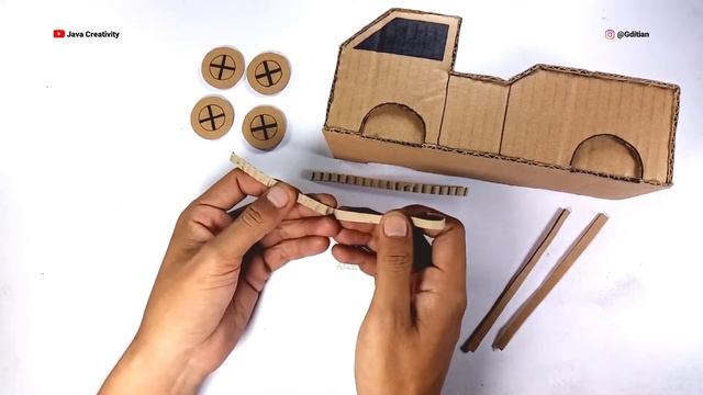 How To Make Fire Truck With Cardboard Diy Cardboard Toy