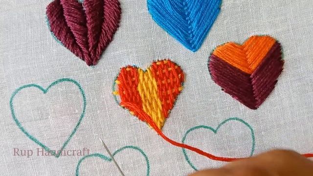 Love Design Embroidery for Beginners, Hand Embroidery 9 (Nine) Love Easy Embroidery Stitches