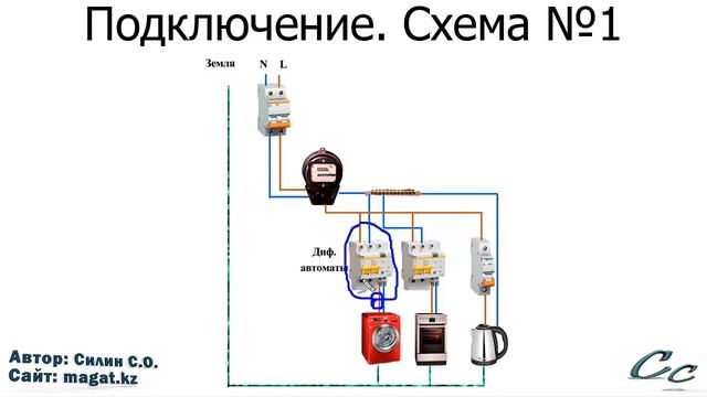 Как подключить диф автомат