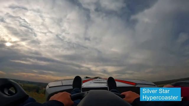 Серебряная звезда - американские горки высотой более 61 метра | катание от первого лица.