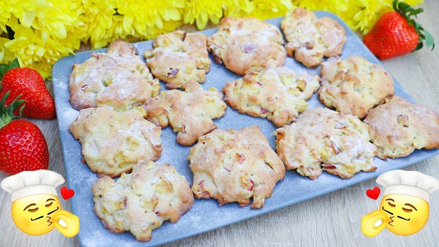 Печенье с яблоками. Выпечка с яблоками. Простой рецепт печенья.
