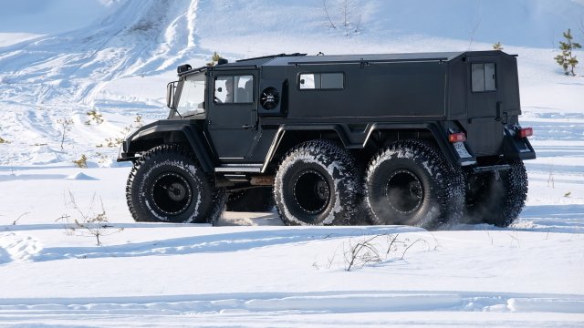 Новый вездеход КРЕЧЕТ + колесо КРЕЧЕТ 1600. Выезд по снегу.