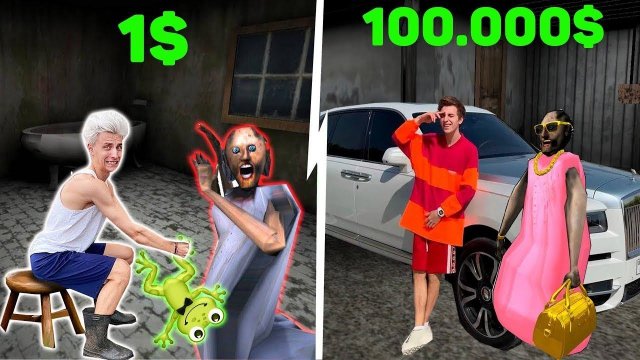 ВЛАД А4 В ДОМЕ БАБКИ ГРЕННИ ЗА 1$ И ЗА 1000000$ В МАЙНКРАФТ ТРОЛЛИНГ ЛОВУШКА GRANNY MINECRAFT