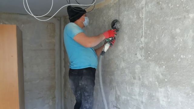 Штроборез из болгарки своими руками. Режет бетон вообще без пыли!!!!