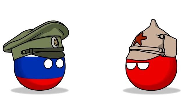 Красный VS Белый ( Countryballs )