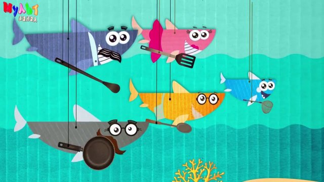 Акуленок, Моя семья |Песенки для детей| Мультик развивающий для малышей