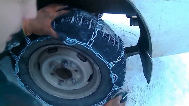 Цепи на колёса #Установка