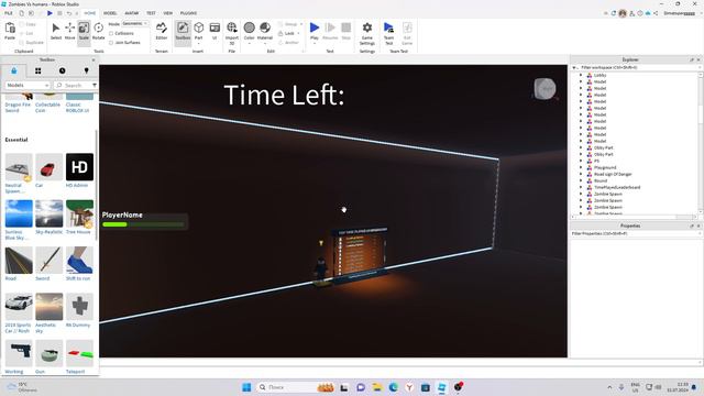 как сделать так что бы блоки не падали и соединялись в Roblox Studio