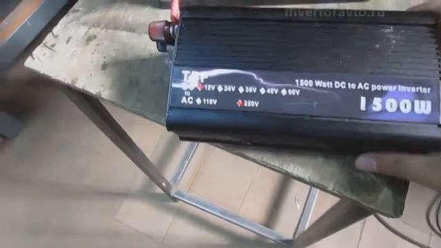 Автомобильный инвертор в действии подключение болгарки, перфоратора