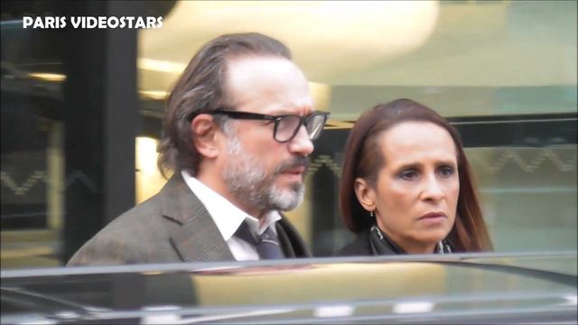 Vincent Perez, Karine Silla et Iman Perez @ Paris Fashion Week 23 janvier 2024 show Chanel Couture