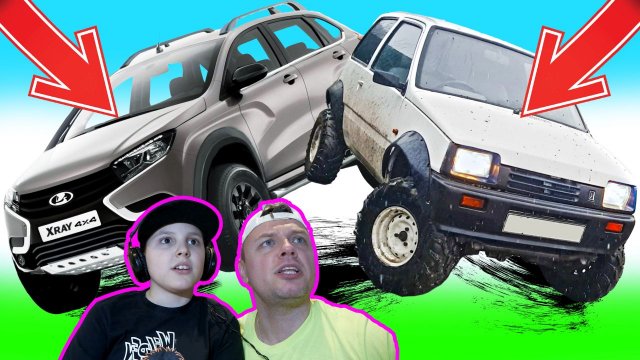Развалюха ВАЗ-1111 ОКА против Крутой ЛАДА XRAY в MUDRUNNER