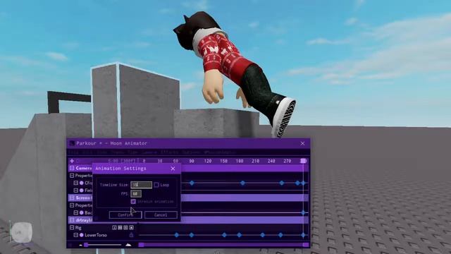How to extend Moon Animator time length on Roblox Studio
