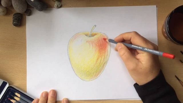 Как рисовать цветными акварельными карандашами