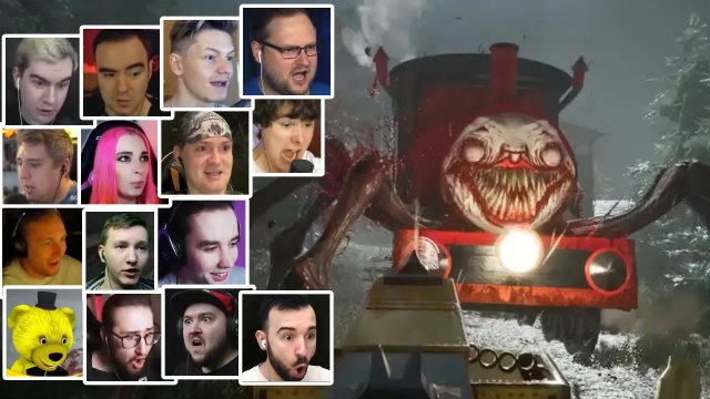 Реакция Летсплейщиков на Нападение Поезда Чу Чу Чарльза и Смерть Юджина в Choo Choo Charles