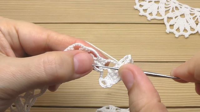 Классический КРУЖЕВНОЙ ВОРОТНИЧОК вязание крючком для начинающих СХЕМА  Сrochet lace collar tutoria