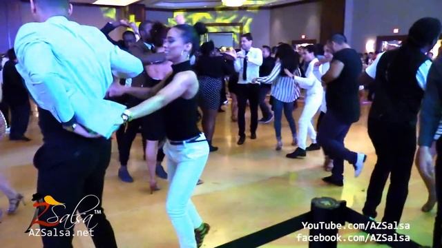 Francheska & Wander salsa social dancing @ 2018 Houston Salsa Congress!