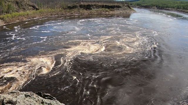 Эвенкия!!! река Виви, порог "Воронка"