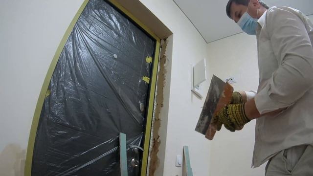 ЗАДЕЛКА ДВЕРНЫХ ОТКОСОВ И СЛОМАННОЙ СТЕНЫ