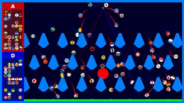 Marble Team Battle #1 | Marble Elimination Race in Algodoo | Marble Factory