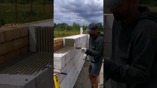 укладка пеноблока и облицовка кирпичом  +380634719651