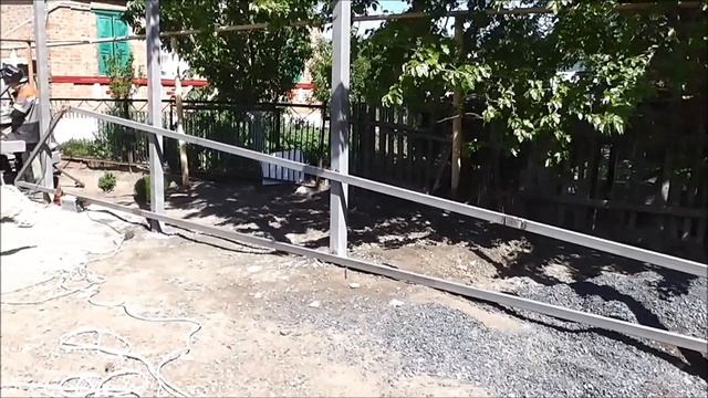НАВЕС из профтрубы и профлиста