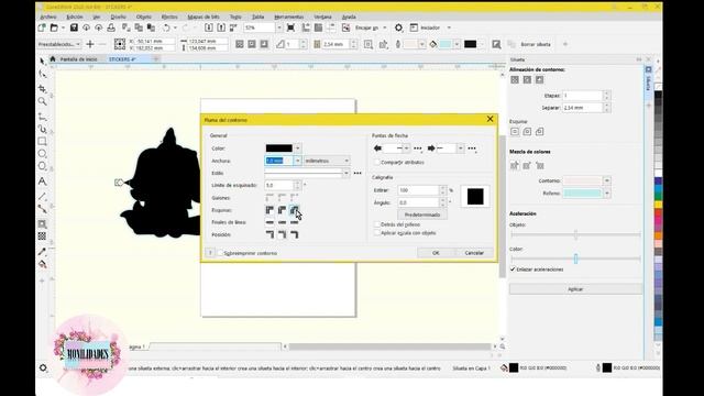 Crear contorno con COREL y corta con SCANNCUT