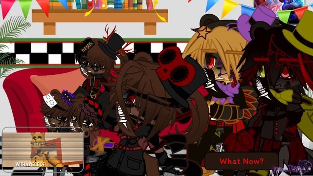 Nightmares (FNAF 4) React To “Into The Pit” | FNaF | Gacha Club