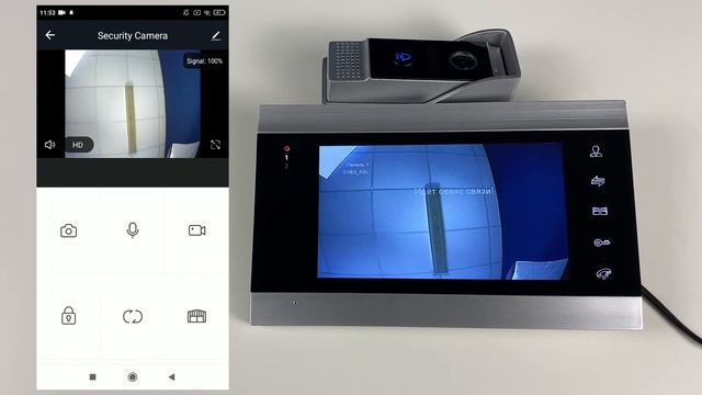 Комплект умный видеодомофон с WIFI модулем и вызывная панель Ps-Link-DB09