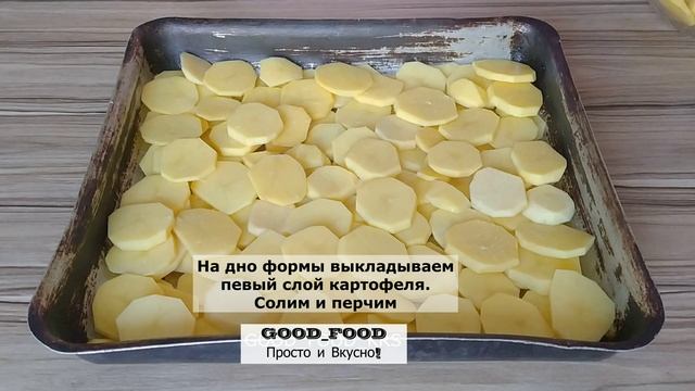 Мясо по - французски с картошкой в духовке
