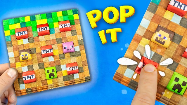 Как сделать Поп Ит Майнкрафт Антистресс Своими руками. Pop It DIY